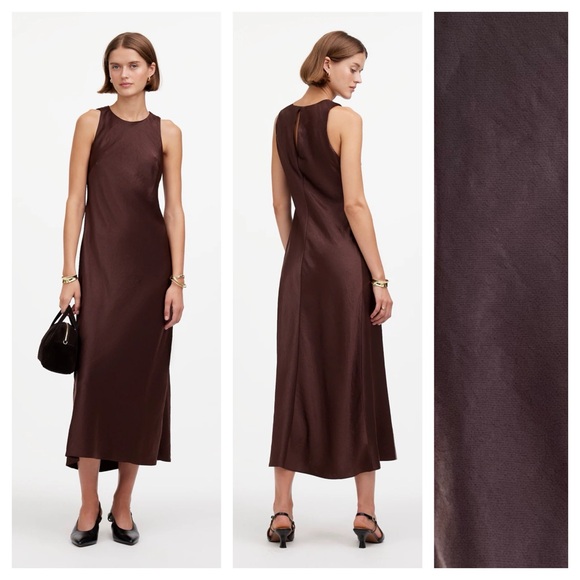 millie bobby brown wore a corset dress at a screening Saint Laurent Burgundy & Gold Lurex Dress sz 4 l Michael's Luxury  Consignment – Michael's Consignment NYC main image 0